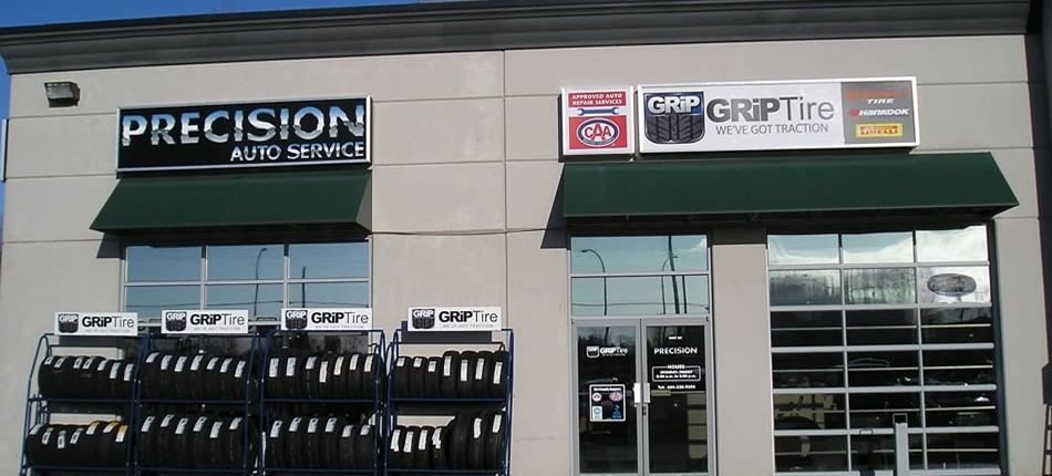 Front view of Precision Auto store front